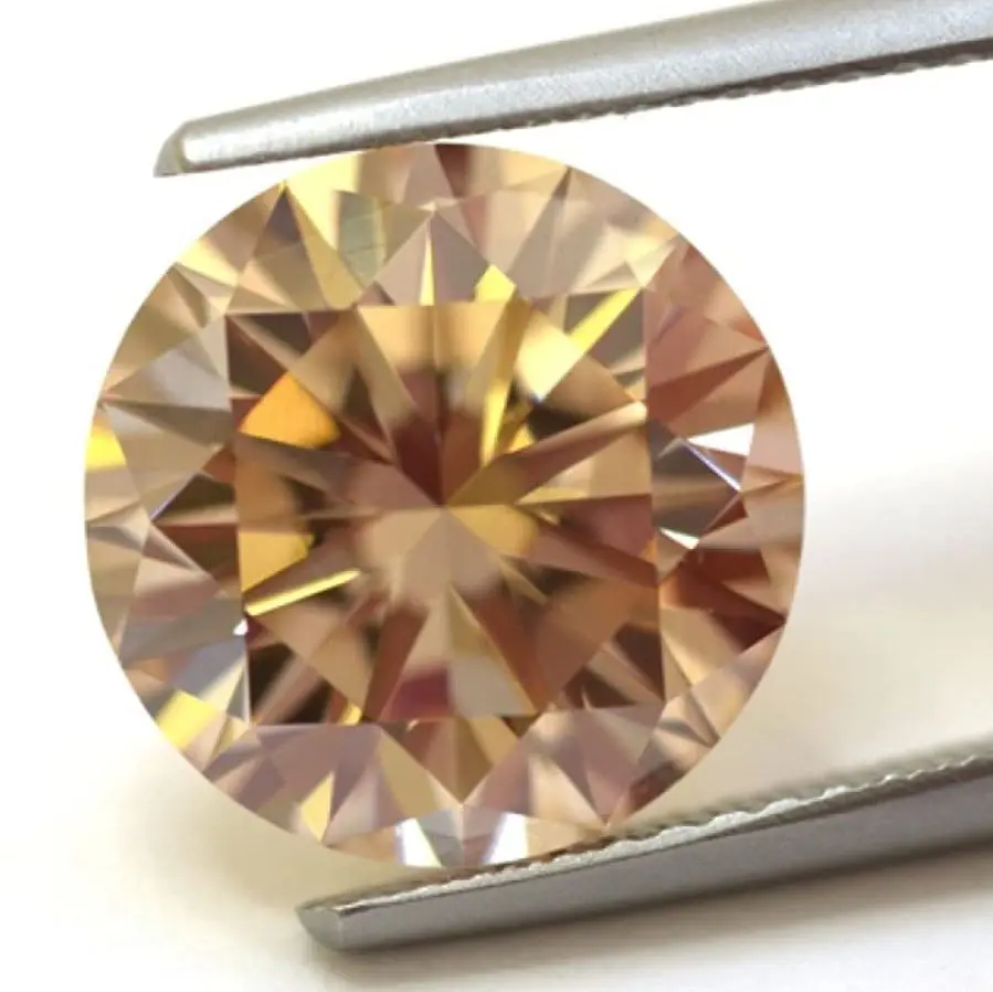 1.00 Carat Size Light Brown Color Loose Moissanite at Wholesale Price fancy Color Loose Moissanite for Jewelry