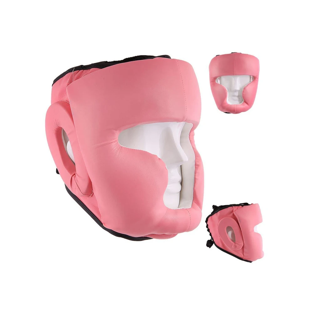 MMA Training Head Guard with Removable Face Grill Cheeks Ear Mouth Protection Headgear for Muay Thai