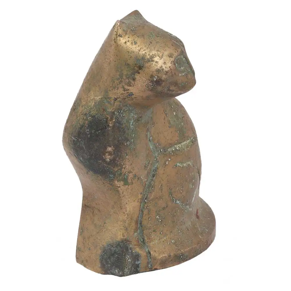 Handmade Antique Brass Sitting Cat Home Decoration Sculptures Figurine Statue Statement Pieces Decor Gift Items