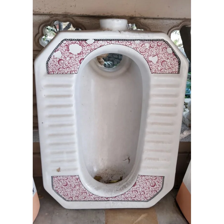 Designer Color Printed Bathroom sanitary ware product manufacturer cheap price medium Deep Squatting Orisa pan Toilet Commode