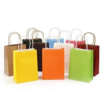 Luxury Recycled Brown Kraft Paper Bag High Quality Retail Shopping Bag  for Packaging for Gifts Milk Cartons