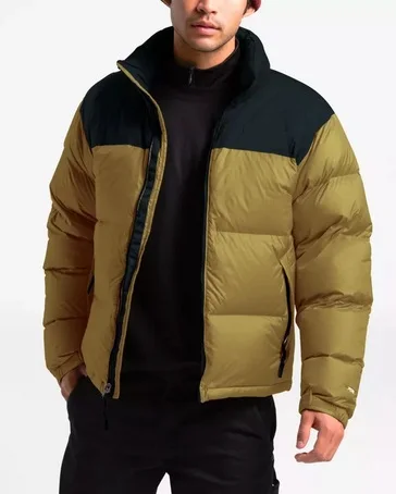 
zip up button flap puffer jacket 6745 