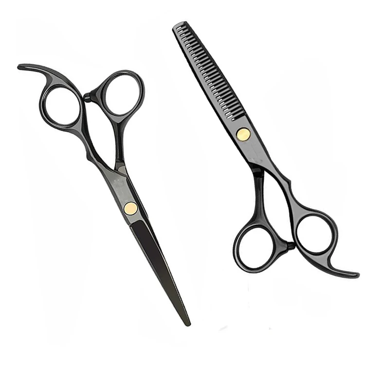 Wholesale High Quality Hair Scissors / Barber Scissors / customize available barber shear black color hair cutting scissors