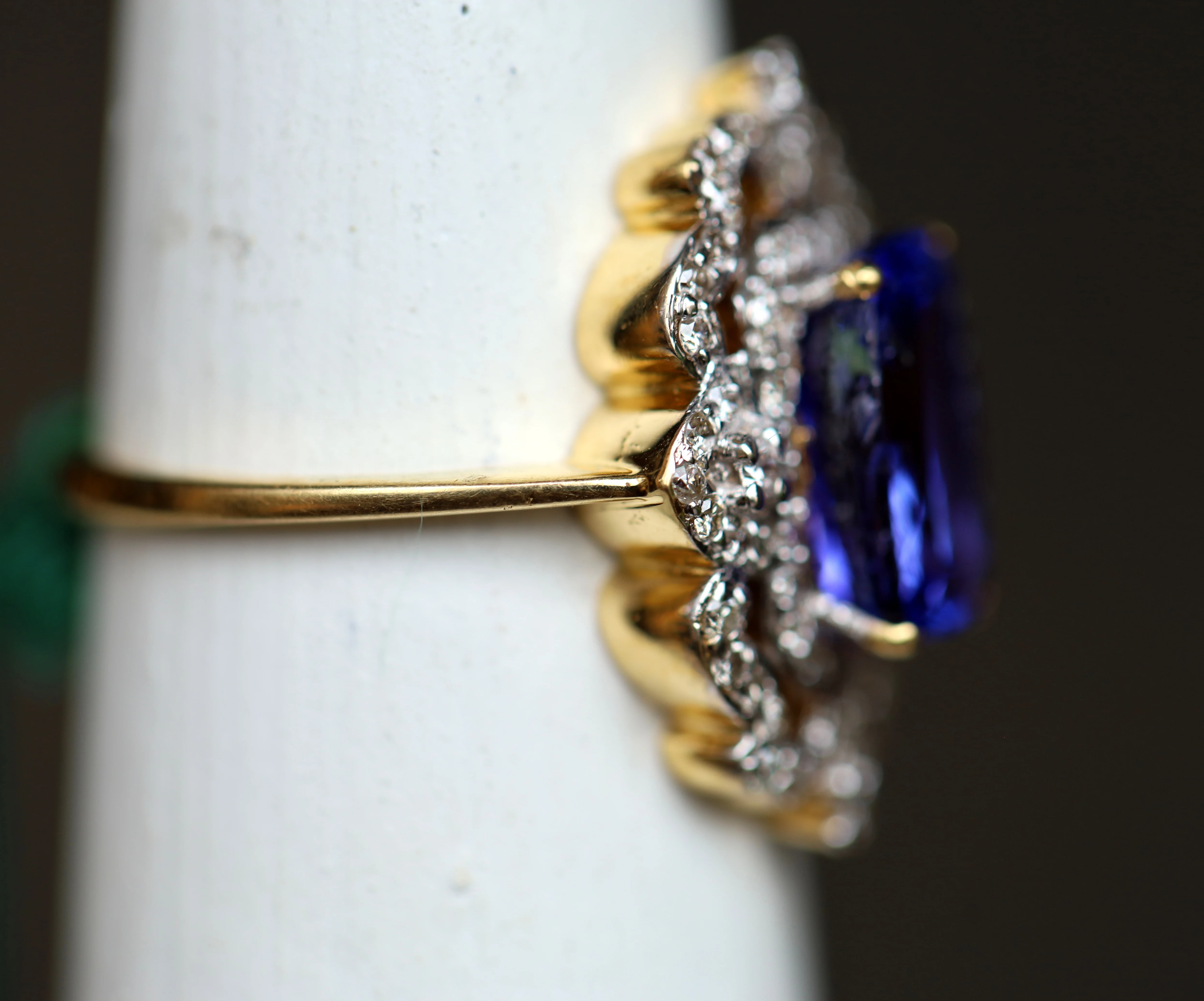 New Luxury Gemstone Jewelry 18K White Gold Real Natural Diamond Blue Sapphire Rings For Women Engagement Gift Her
