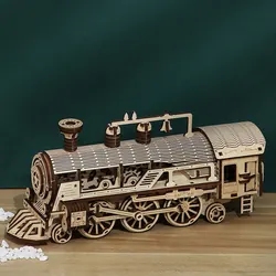 Train Box Custom Maker Kit Engine DIY Toy Model Adults Games Kids Wood 3d Puzzle Jigsaw