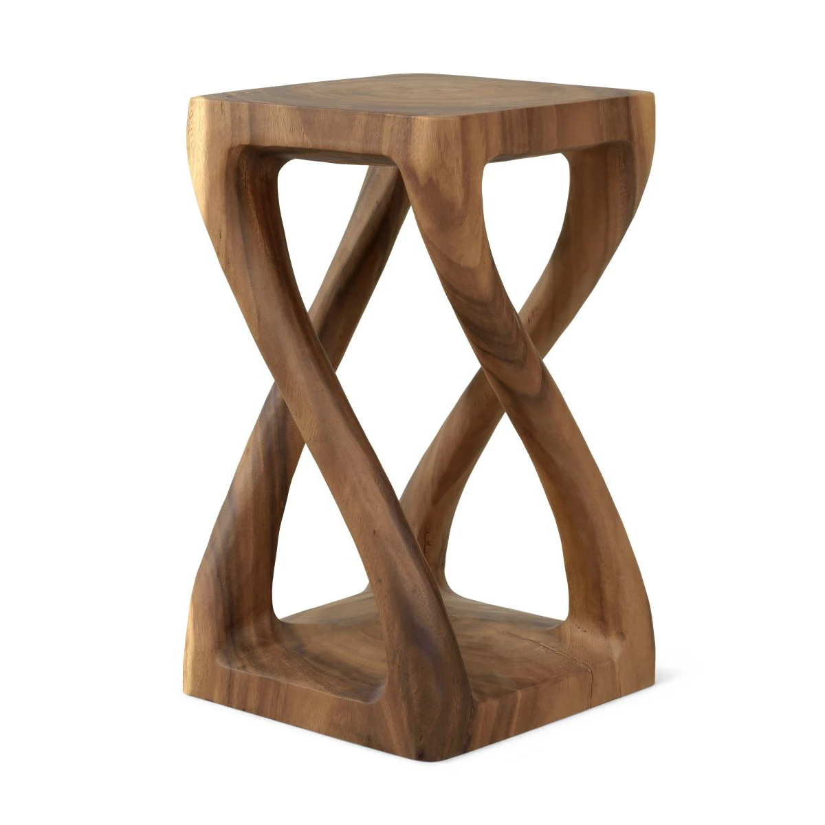 Creative Hourglass Design Environment Protection Vintage Elm Wood Stools Dressing Table Step Stool Bulk Quantity For Home