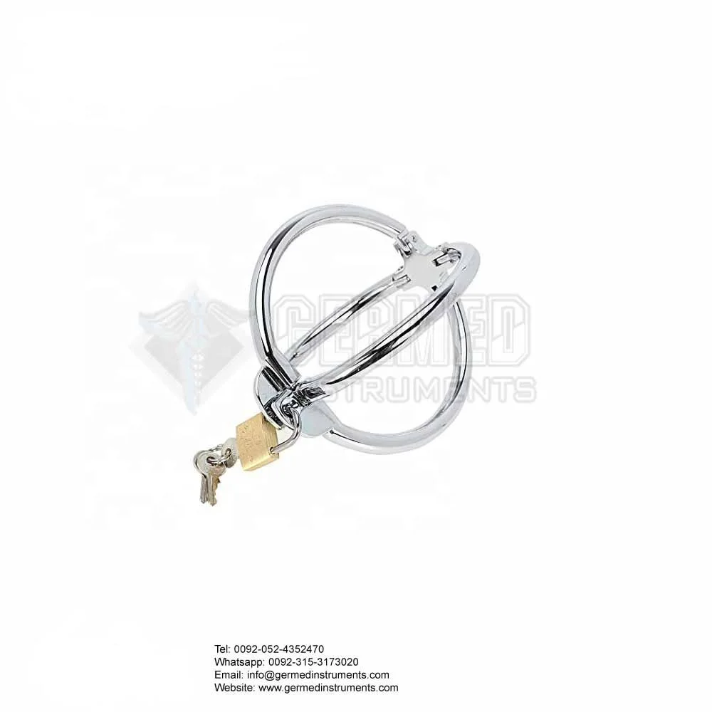 Manufacturer Supplier Wholesale Dealer Stainless Steel Crossed Handcuffs With Lock Restraints / Crossed Handcuffs With Padlock