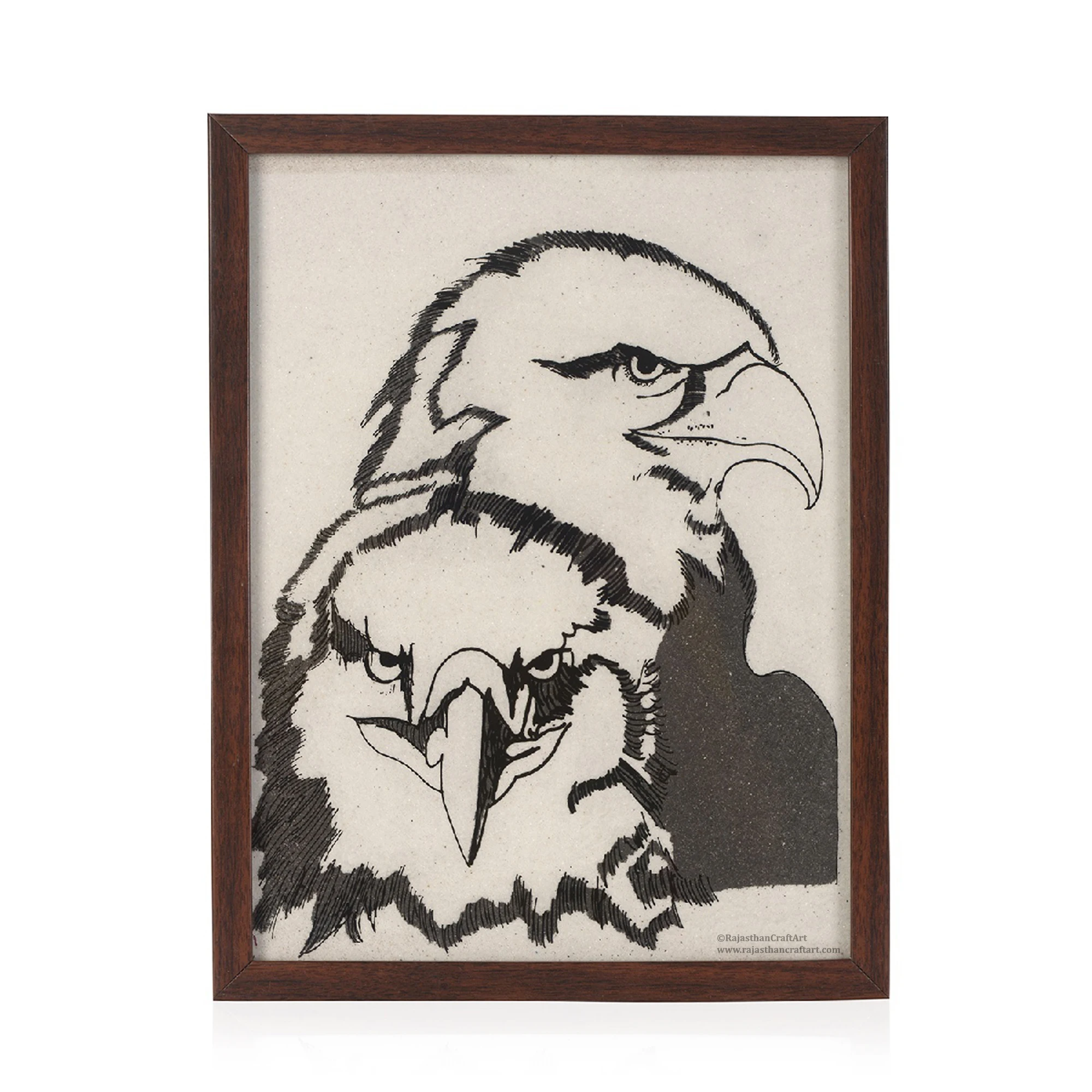 
Handcrafted Handmade Shungite Gemstone Eagle Painting 