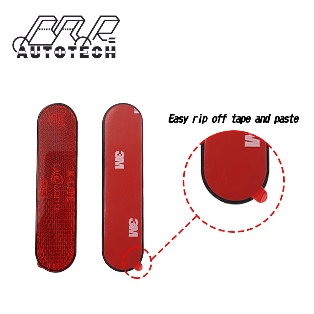 Индивидуальный мотоциклетный боковой отражающий Овальный высокоотражающий Красный отражатель