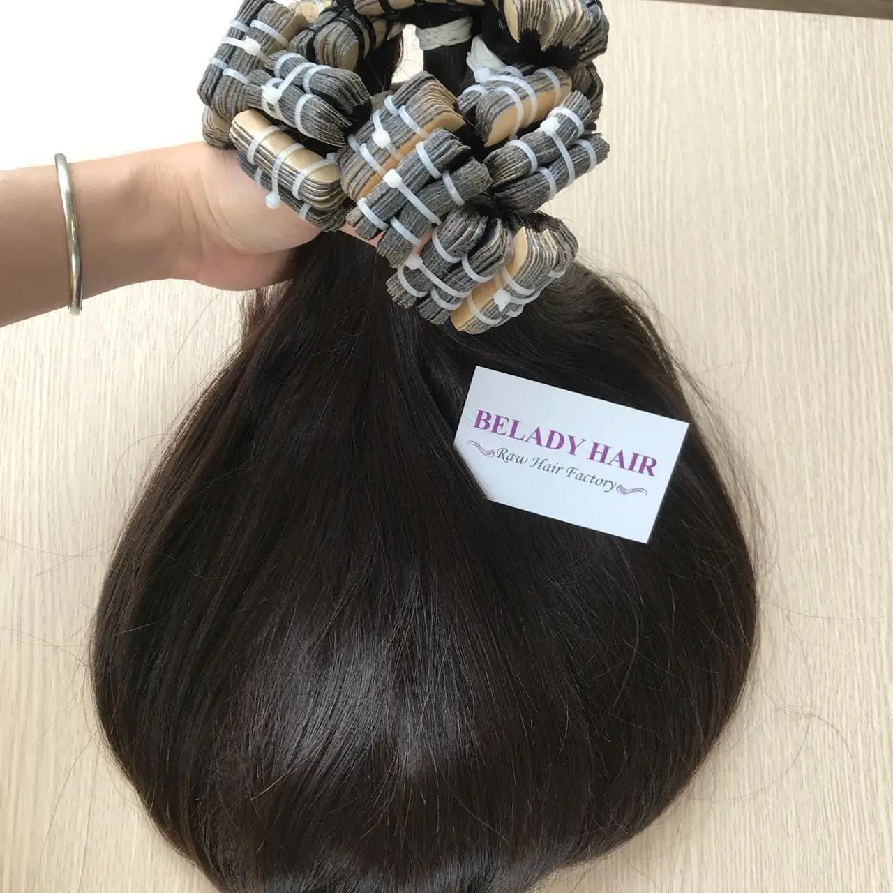 Вьетнамское наращивание волос с выравненной кутикулой супер двойное натяжение лучшее качество текстура коричневого плетения