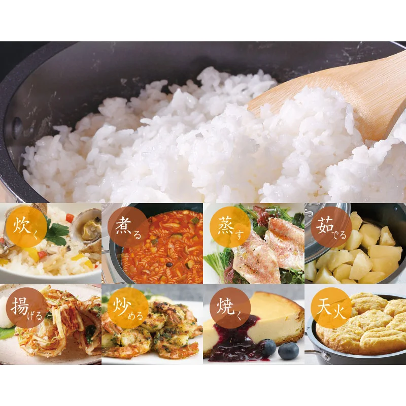 Japanese Metal Cooking Multi Purpose Cast Aluminum Stew Pot