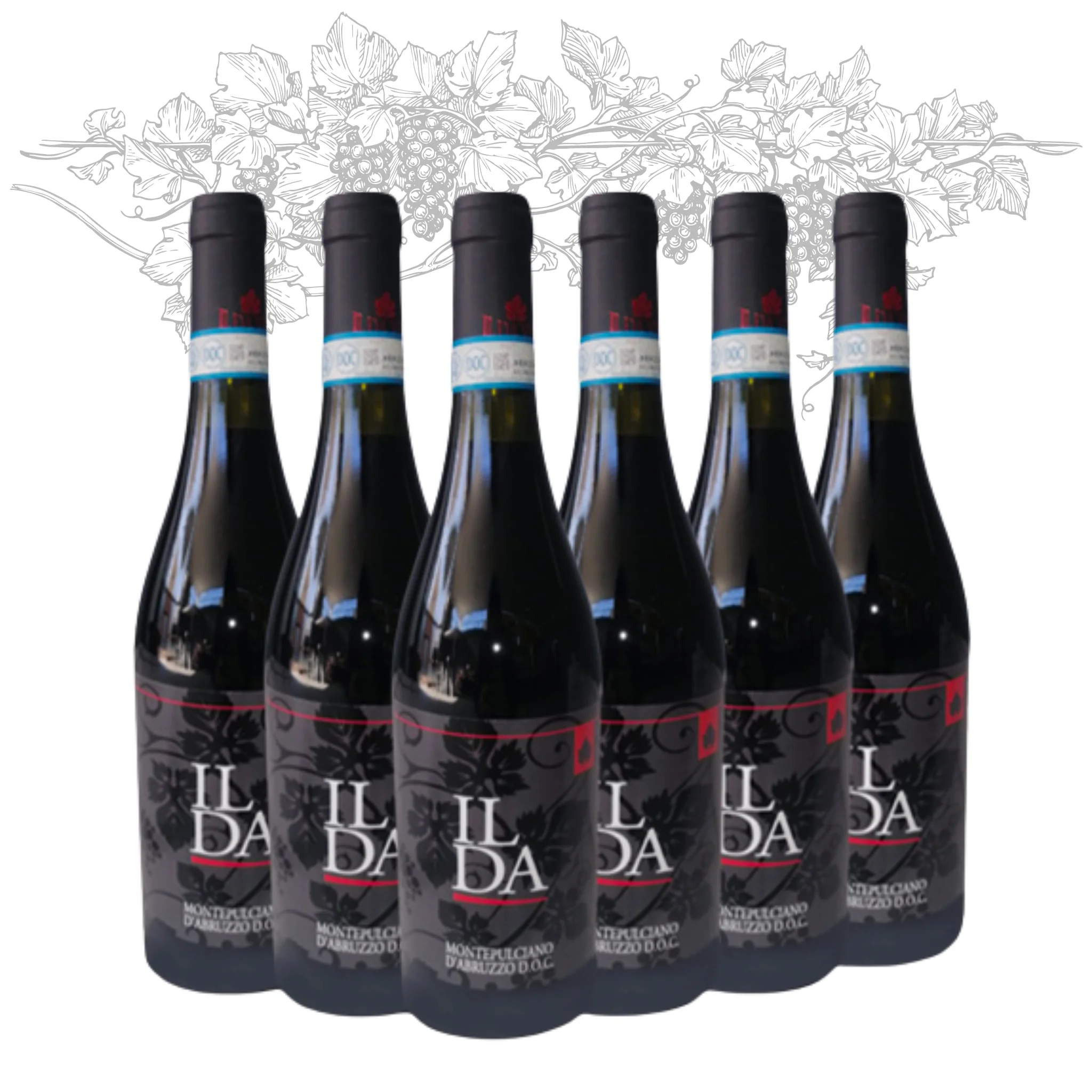 Высококачественное итальянское красное вино-Montepulciano D 2019 Ilda-красные итальянские винные бутылки 750 мл спирт 13.% для экспорта