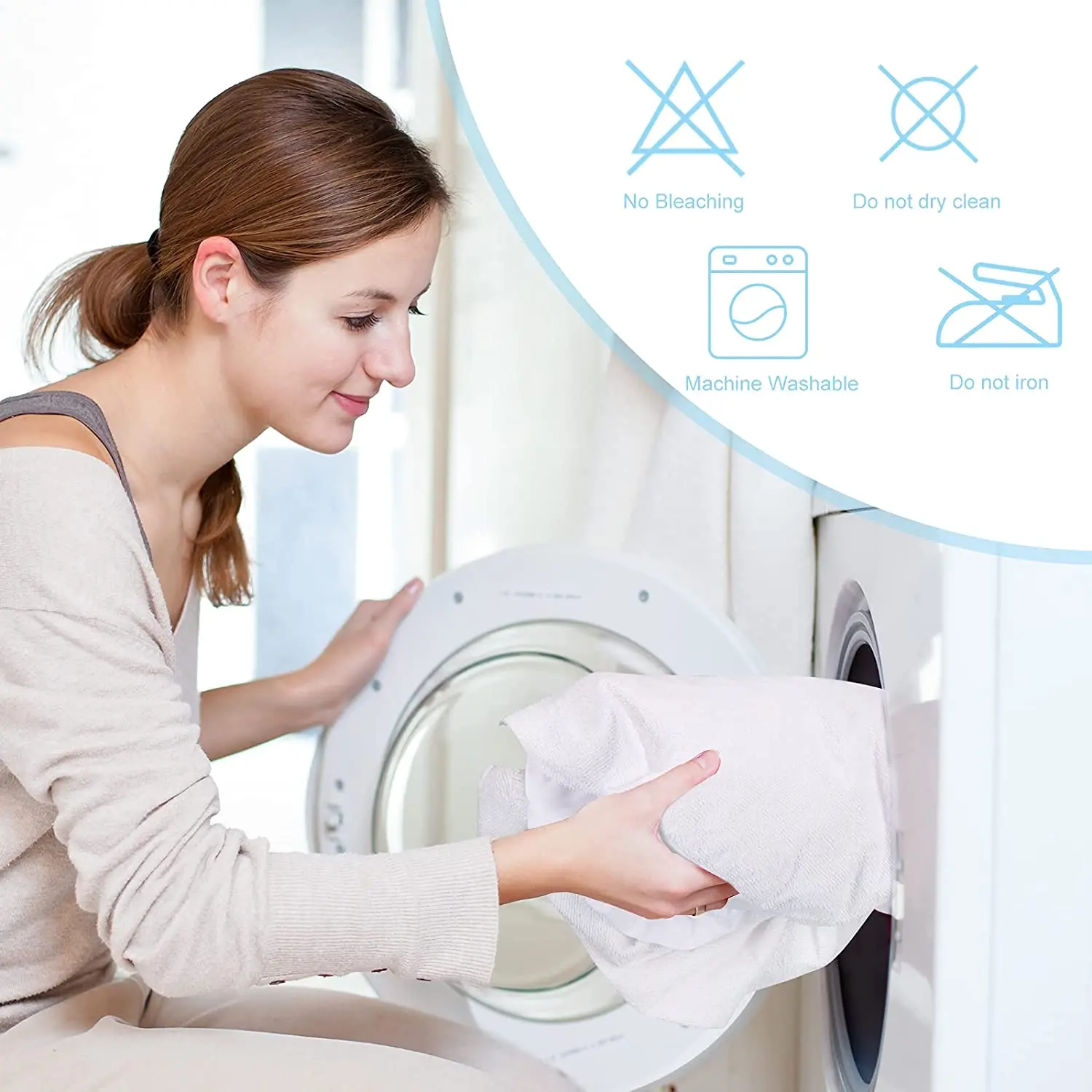 Водонепроницаемый бамбуковый чехол для матраса, протектор для матраса, воздухопроницаемая объемная воздушная ткань с глубоким белым карманом 8-21 дюйм