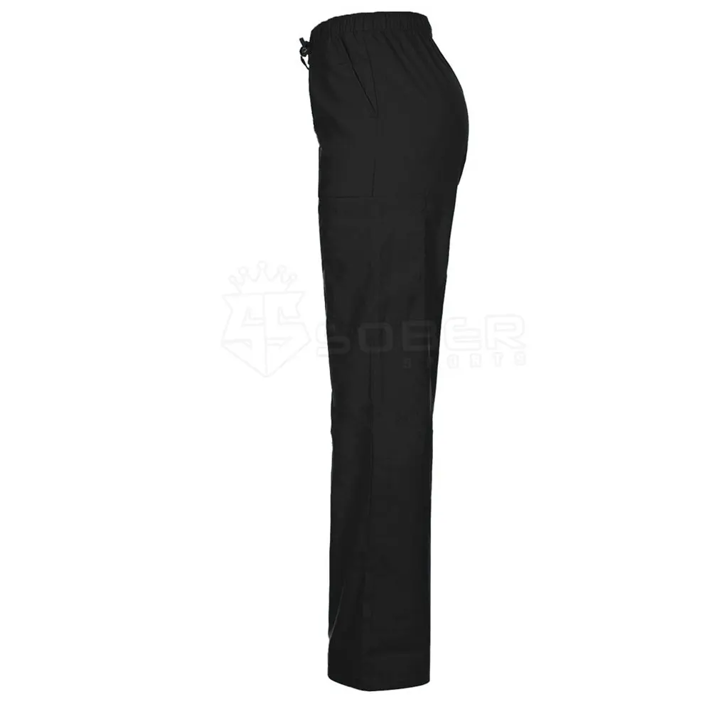 Solid Black Color Scrub Uniform Suit Sets Women Nurse Medical Scrubs Comfortable Hospital Uniforms