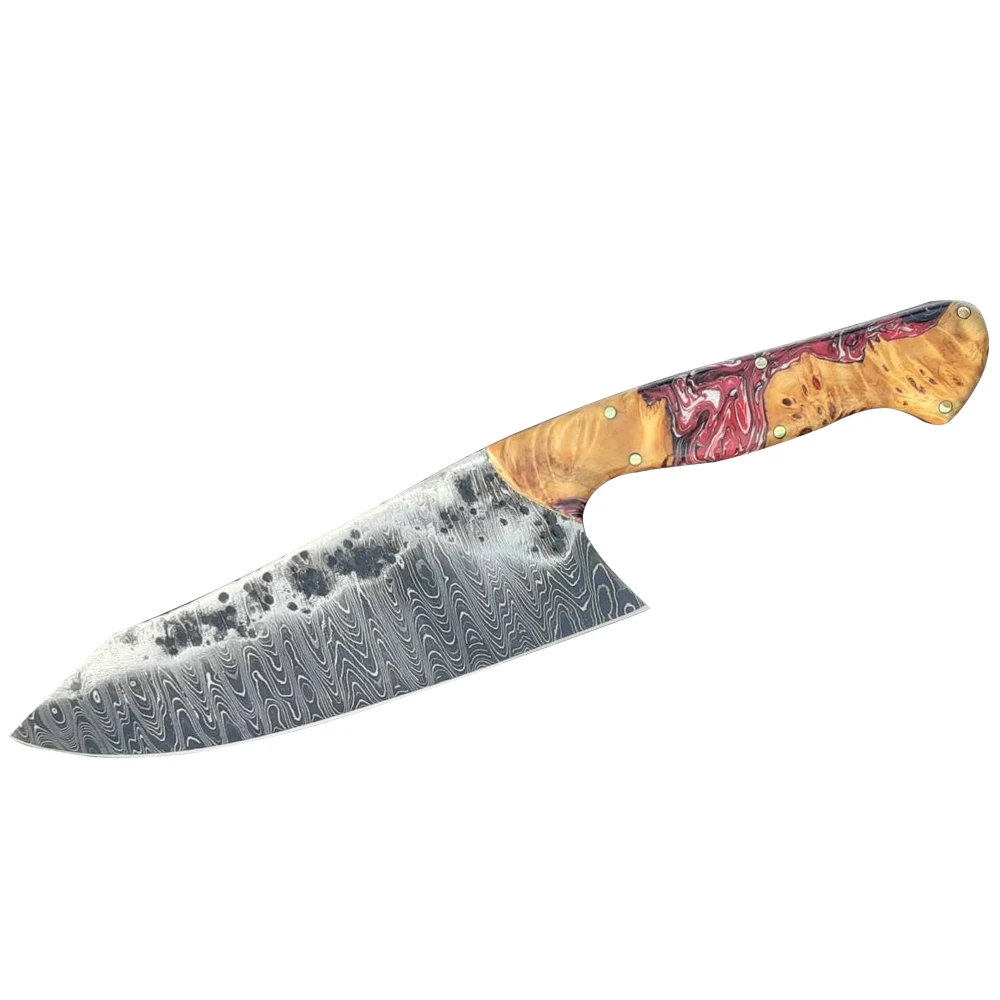 Camel Bone Handmade Damascus Chef Knives Steel Kitchen Knife