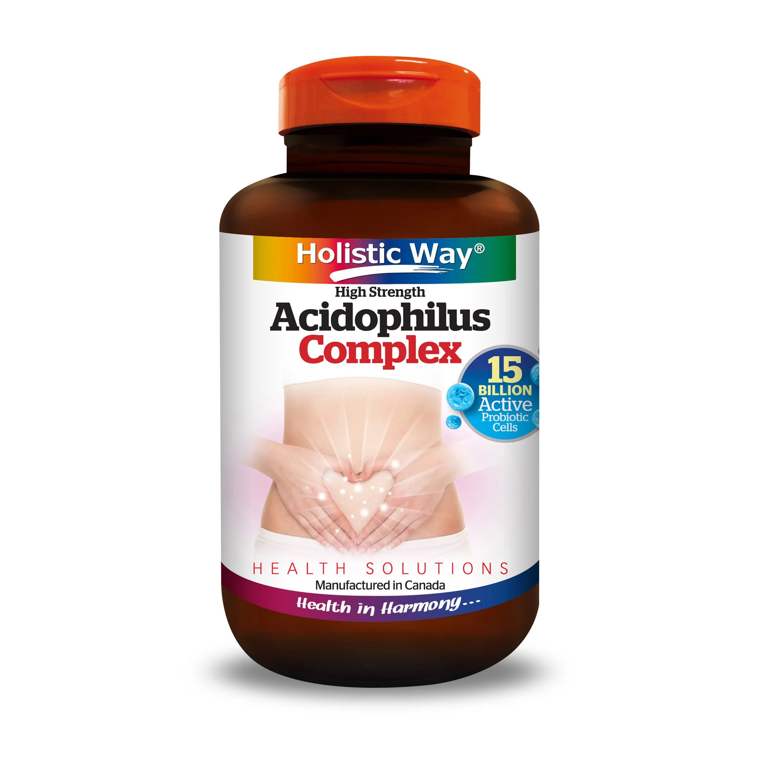 Травяные добавки для улучшения желудочно-кишечного комплексного пути, комплекс ацидофилуса 15 млрд (30 вегетарианских капсул)