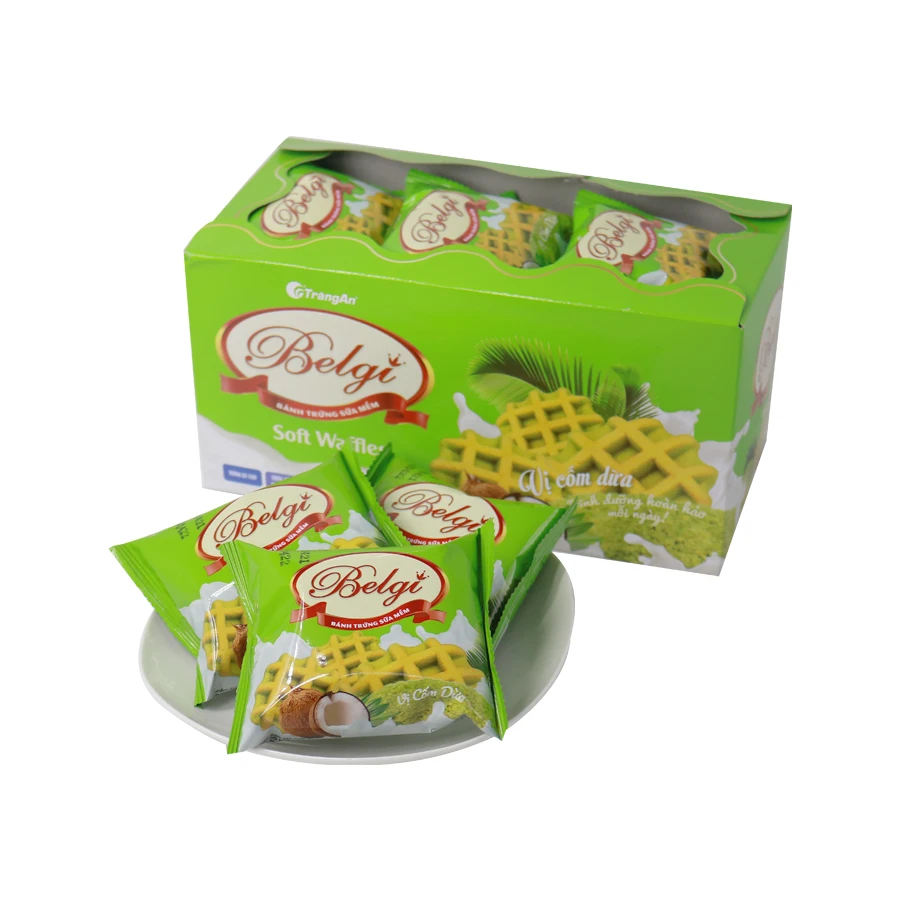 Вафли мягкая круглая Кокосовая коробка для молодого риса Вьетнам