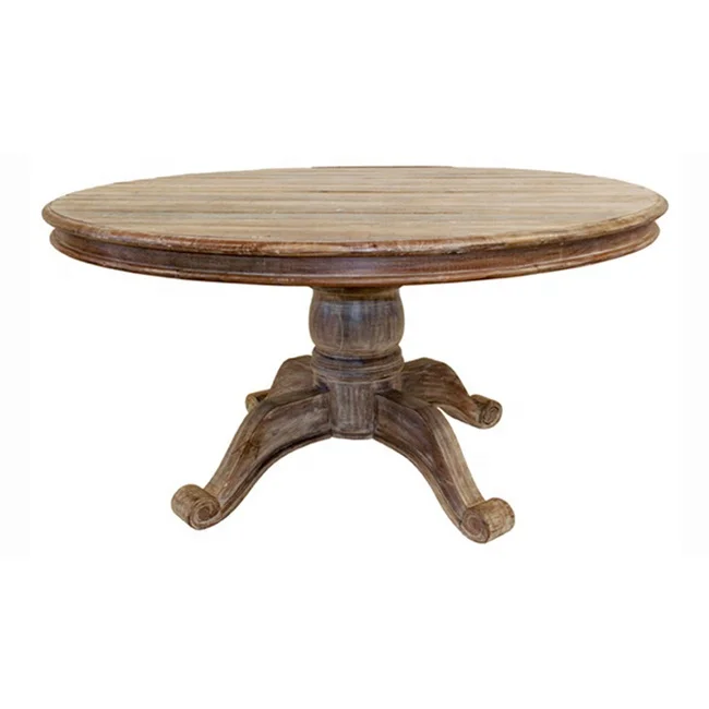 high quality Indonesia wooden home furniture and decoration Recycled Teak wood solid Round Dining Table