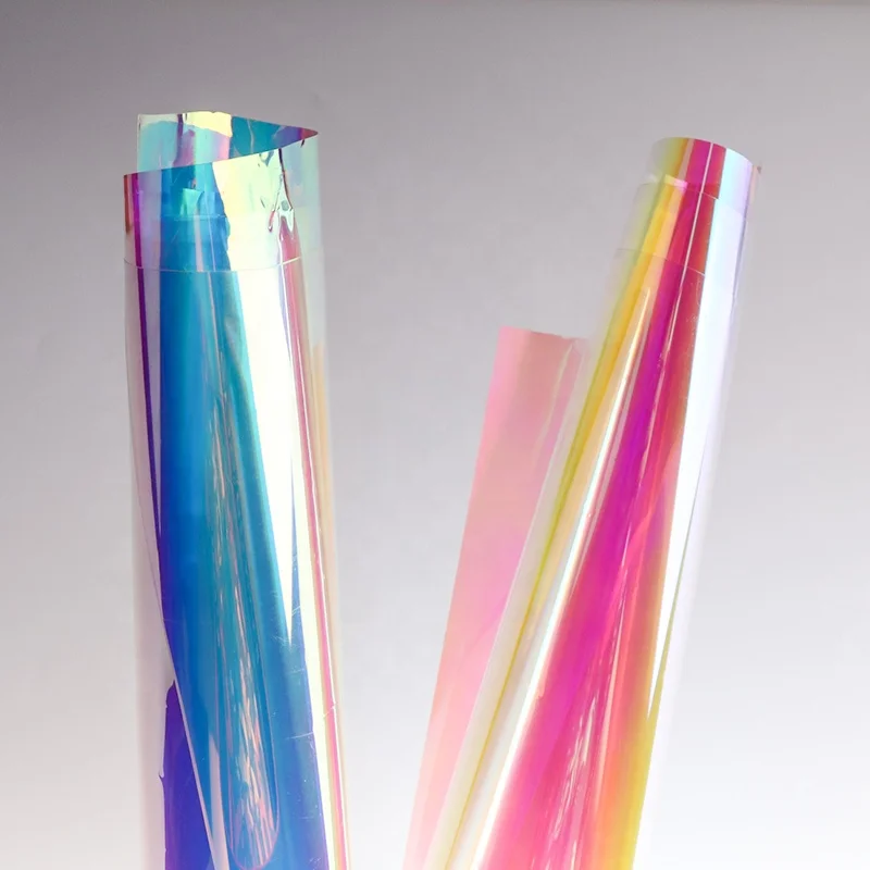 Радужная пленка экологически чистый материал ПЭТ дихроическая Радужная Переливающаяся оконная стеклянная декоративная пленка