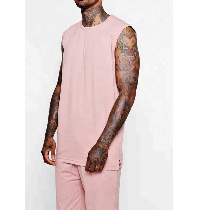 Wholesale custom twin 100% Cotton matching set men plan Crew neck Short sleeves man t-shirt and shorts for men