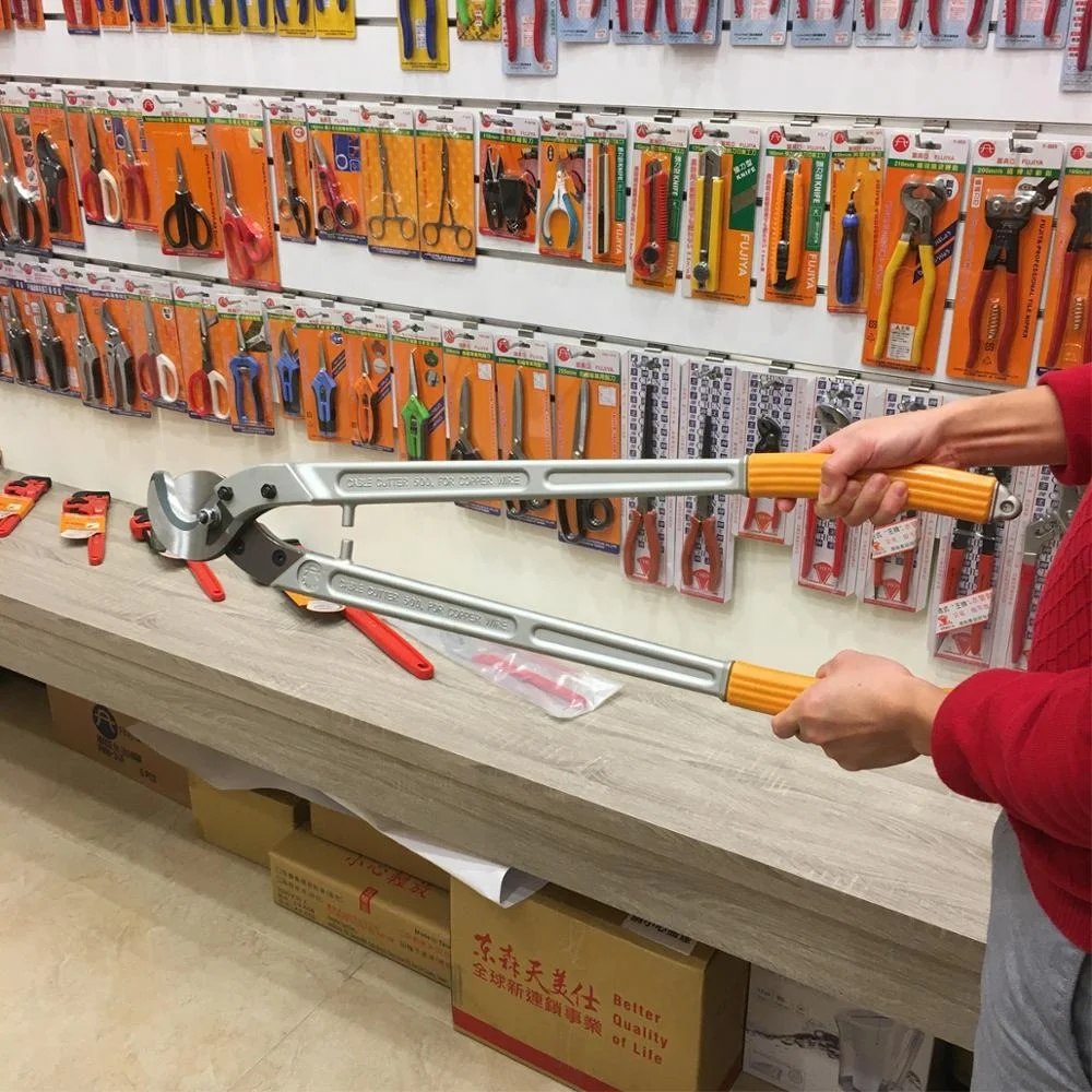 Taiwan High Grade CR-MO Steel Wire Cable Cutter l Cr-Mo alloy steel l Aluminum alloy body with TPR comfort handle l replaceable
