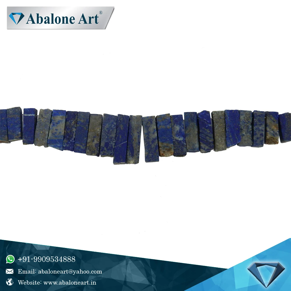  Абалон искусство острый темно-синий цветной сапфир драгоценный камень ручная работа длинные прямоугольные необработанные бусины Струны для античных ювелирных изделий