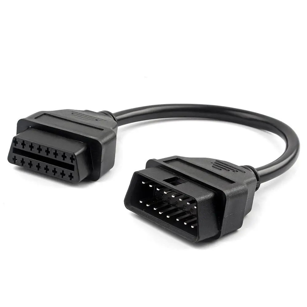 OBD2 16 Pin типа «папа» к женскому удлинитель диагностический кабель