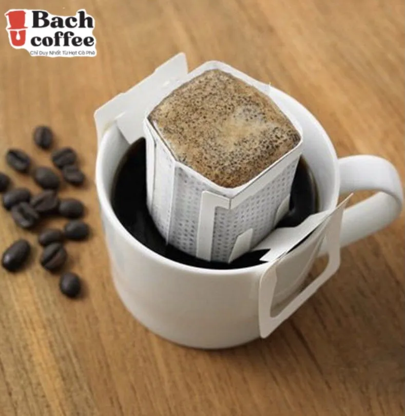 Pour Over Drip Coffee Bag Filters - The Strongest Coffee in the World -100% Biodegradable - Paper box : 10 bags ( Ground Coffee)