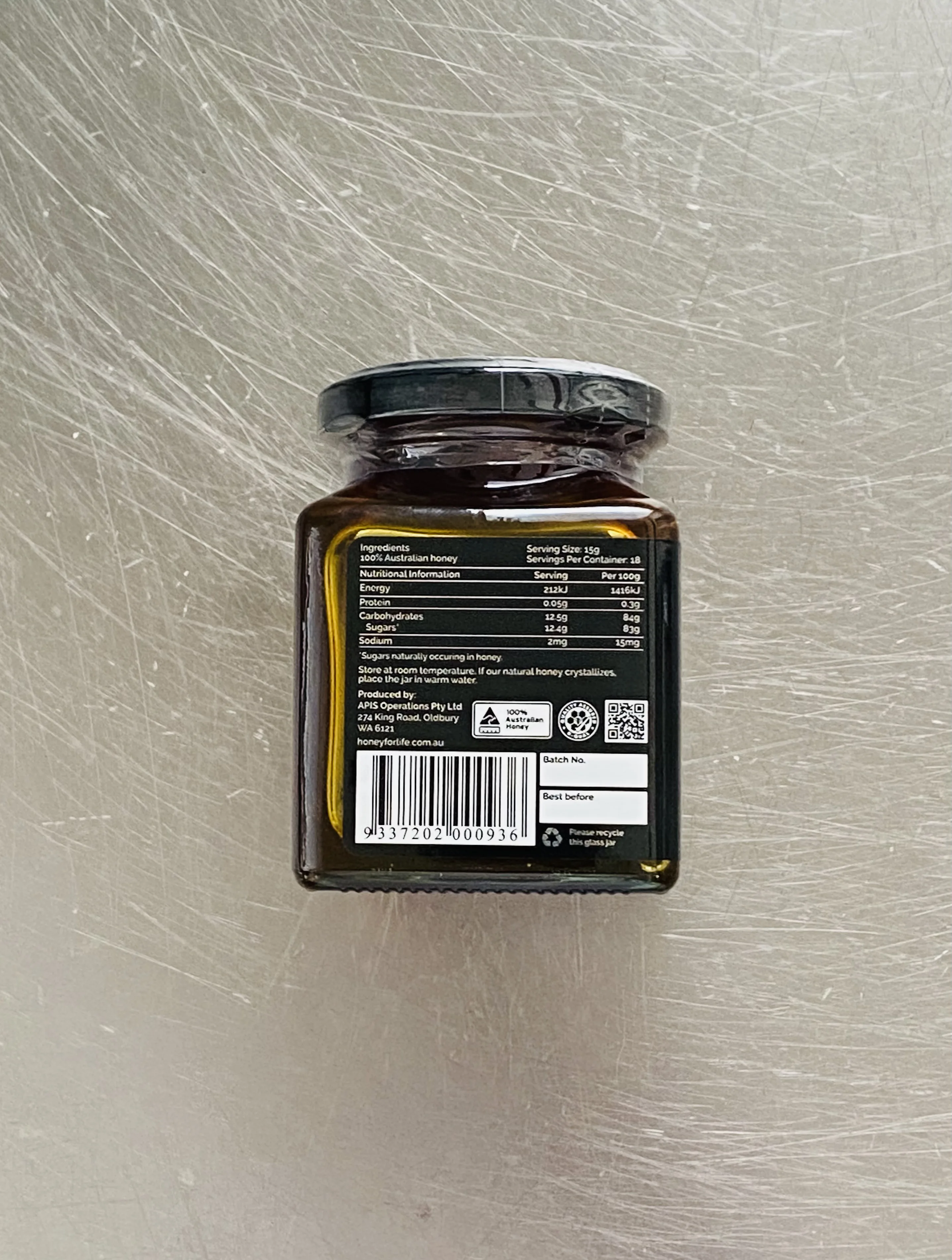 Австралийская 100% чистая 260 г натуральная еда Премиум моно-цветочный мед пчела TA35 + Marri в каменной банке