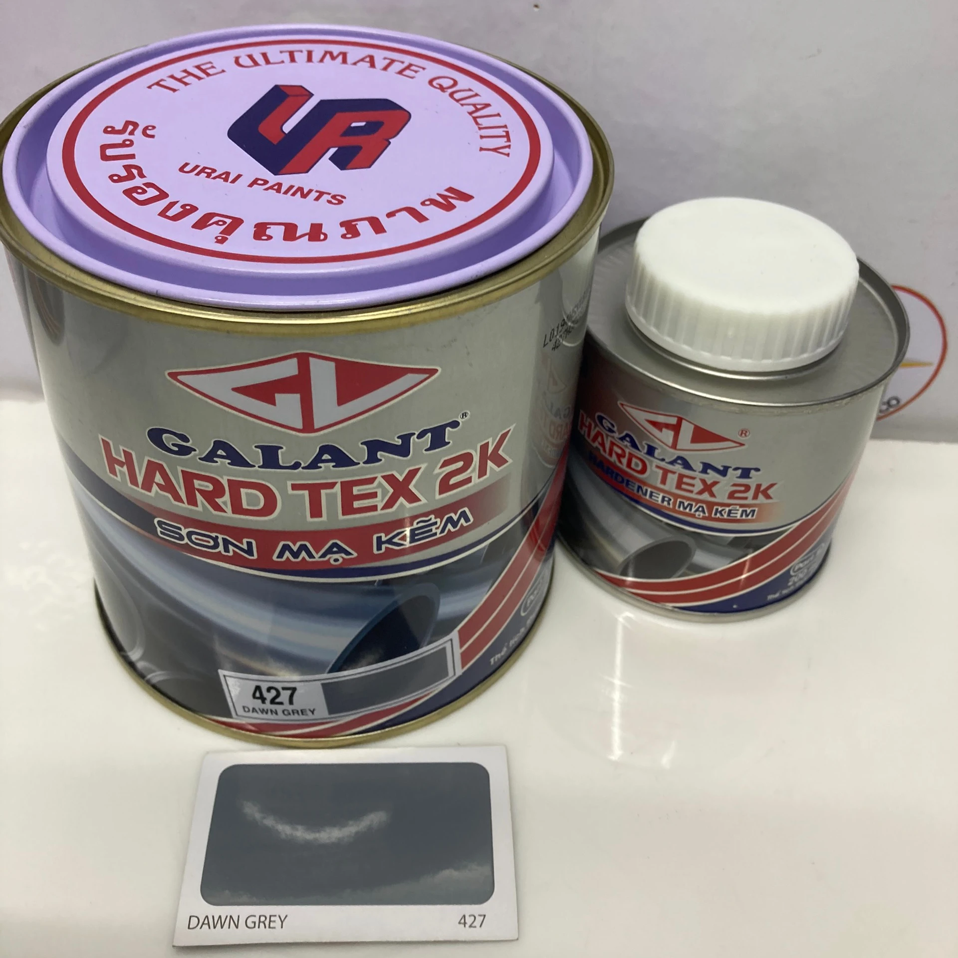 Тянутый серый 427 для нержавеющей стали, алюминия, стекла Galant Hard Tex 2k краска для оцинкованного железа