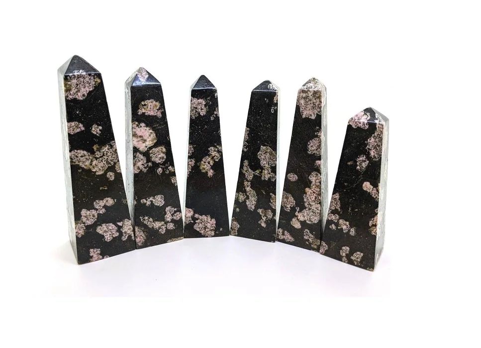  Кристальный точечный Снежинка обсидиан Природный башня камень исцеляющий обелиск чакра драгоценный рейки Агат