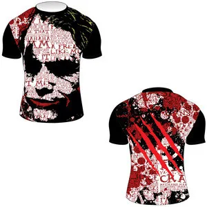 2023 Unisex Sport Rash Guard Long Spandex BJJ Compression Shirt with Own Printed Design MMA Gym Gear