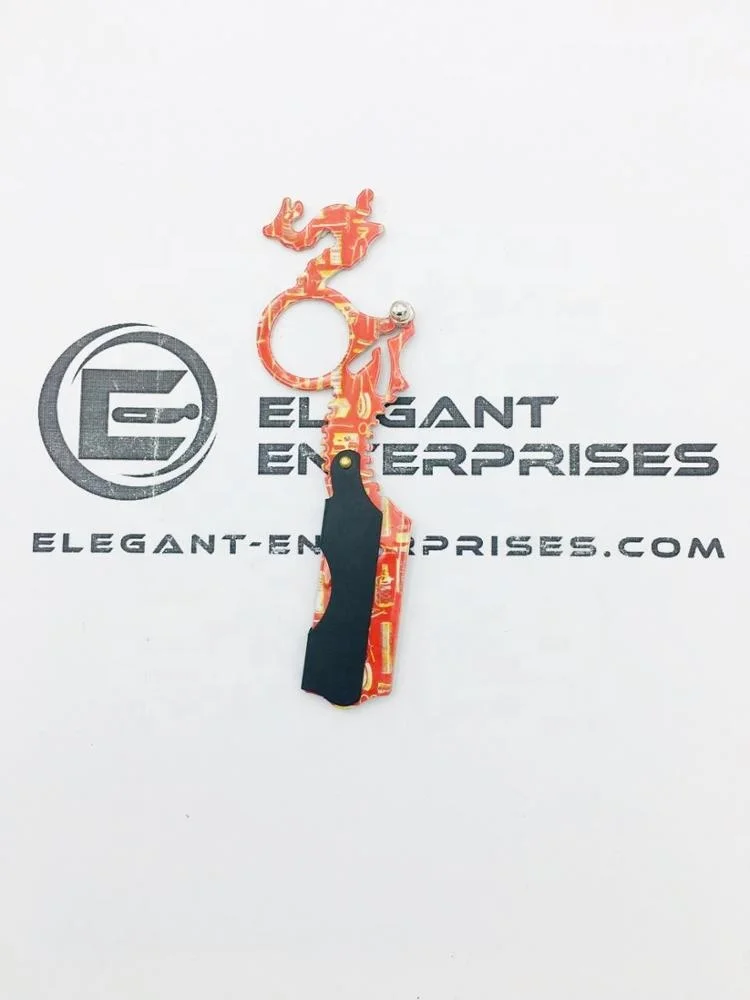 custom paper coated wholesale barber razor with dragon ring stainless steel with custom brand name