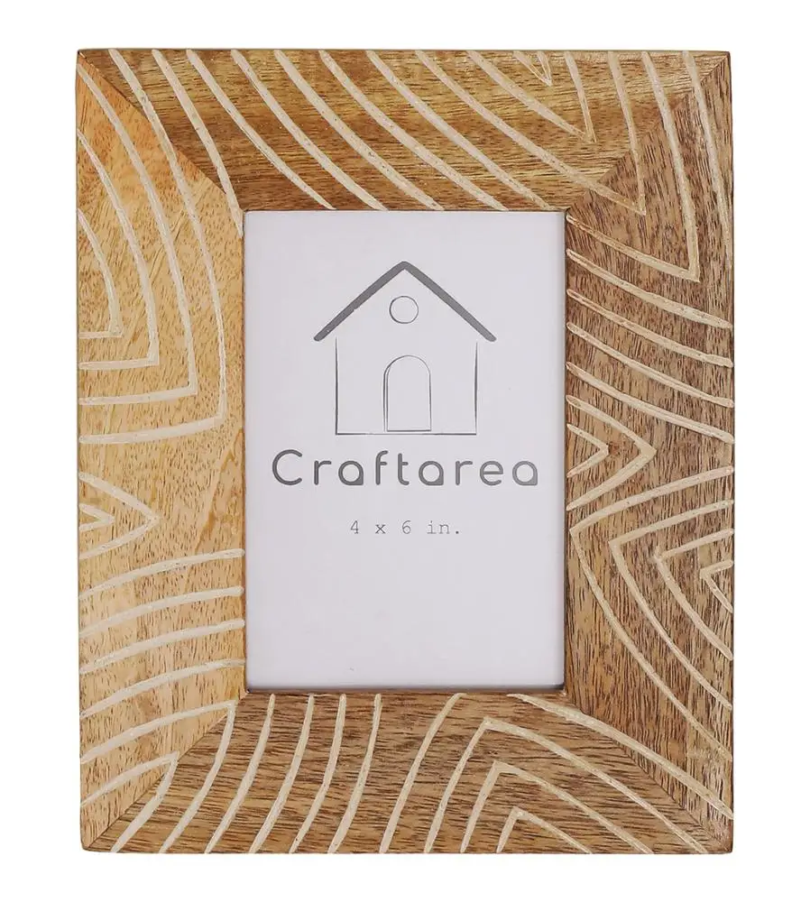 Bamboo Wood Display Picture Frame Anniversary Gift 4x6 inch Thickened Wooden Frame for Tabletop Vintage Wooden Picture Frame