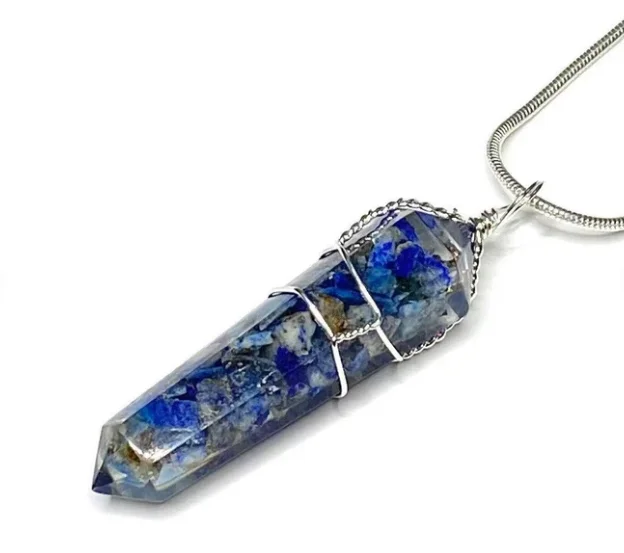 Оптовая продажа кулон из лазурита оргонита ожерелье подвеска ювелирные изделия мощный с кристаллами