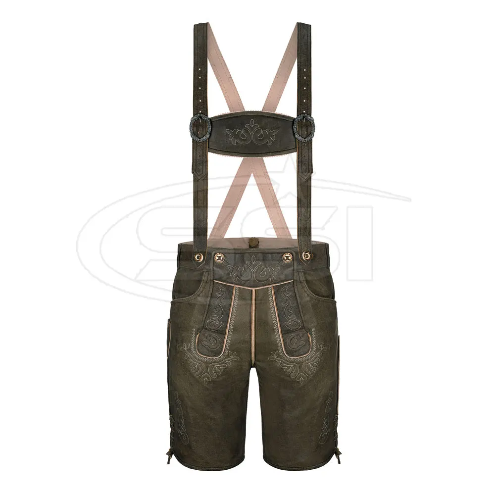 All color men lederhosen Bavarian garments trachyte short pant suede leather lederhosen