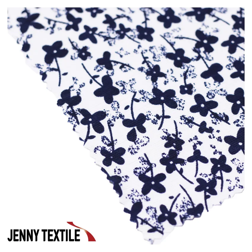 Korea Polyester Spandex Bulgari Printed Cool summer fabrics textiles various print floral