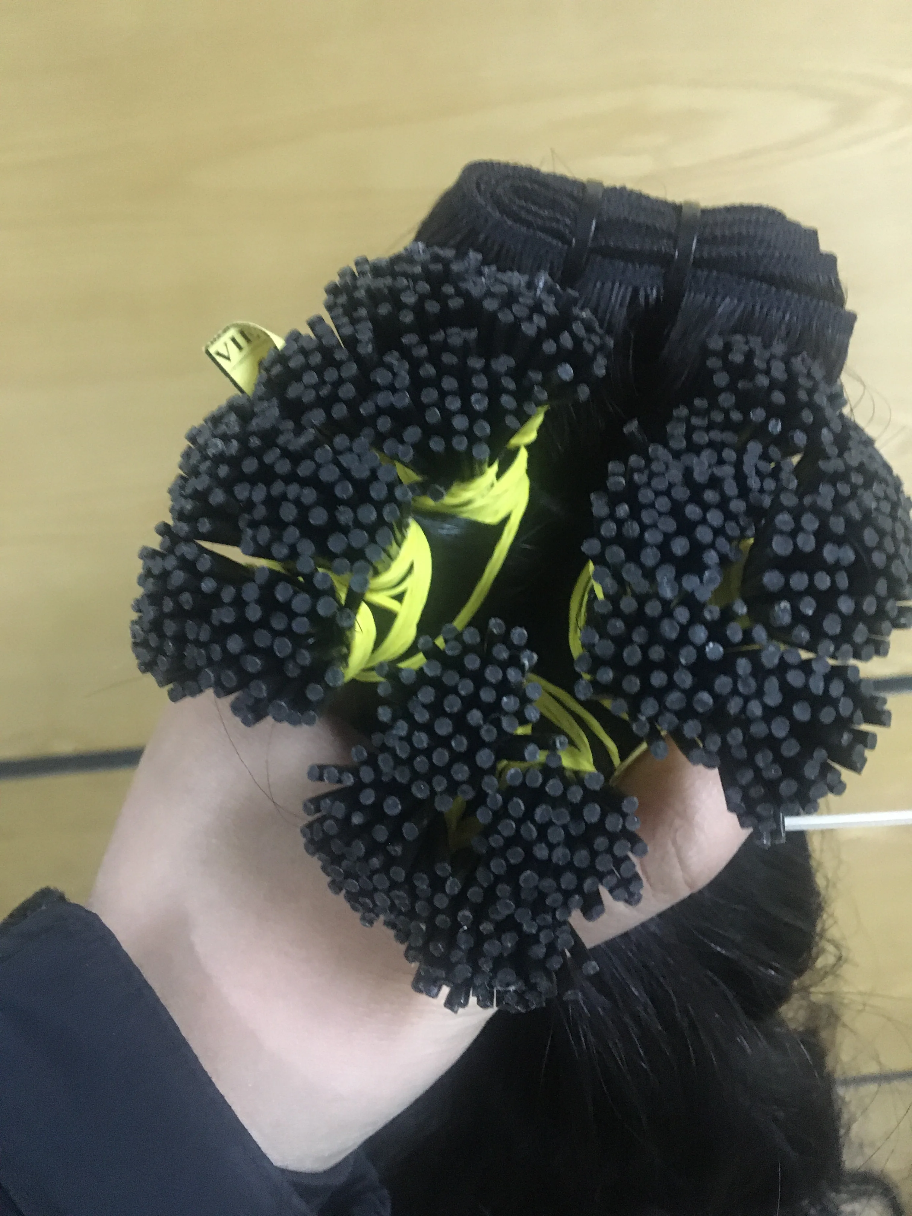  Может отбеливать и красить камбоджийские натуральные волосы 100% необработанные I-образные для наращивания оптом