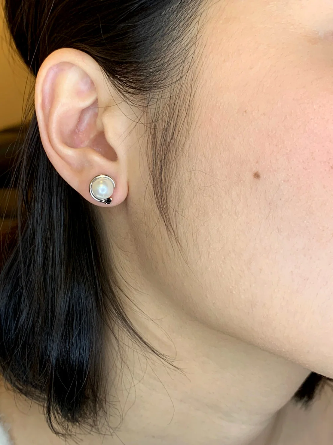 
Jewelry Factory 2021 new Design 925 Sterling Silver pearl diamond earrings 