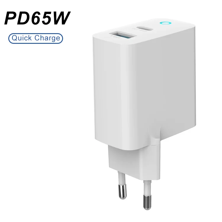 65W GaN Fast Wall Charger PD USB Ports QC3.0 Type C All in One Adapter For iPhone 12 Pro Max Macbook Tablet Laptop