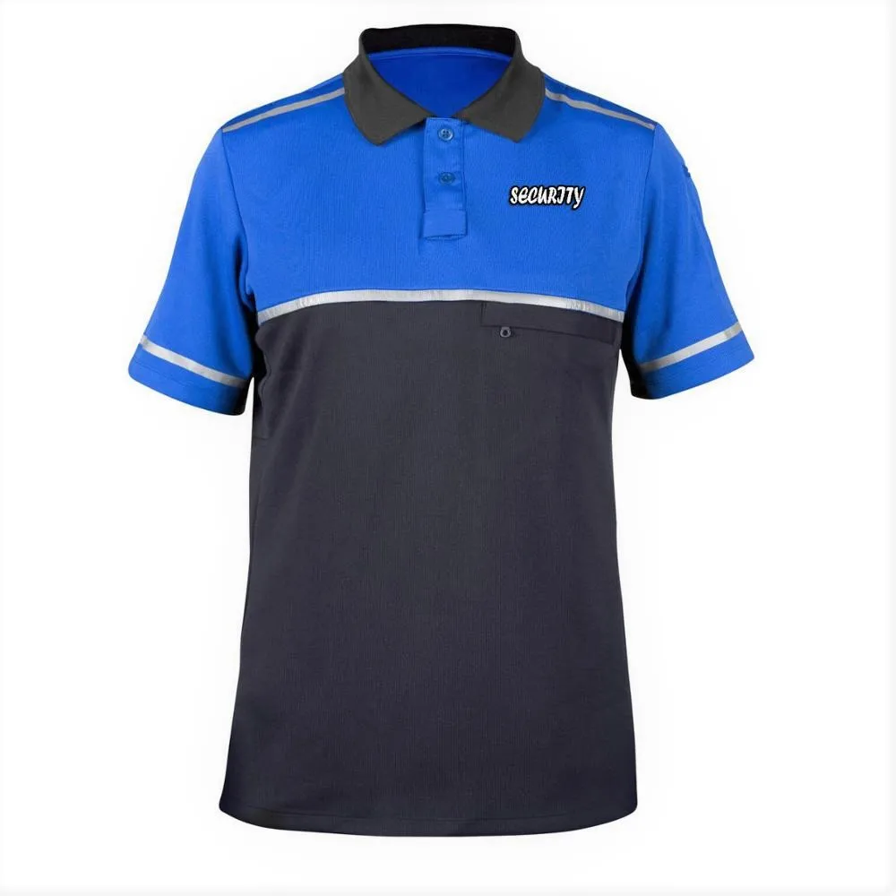 
Security Staff Uniform Police Polo T-Shirt 100% Cotton Security Polo Shirt Security Guard Two Tone Polo Shirt 