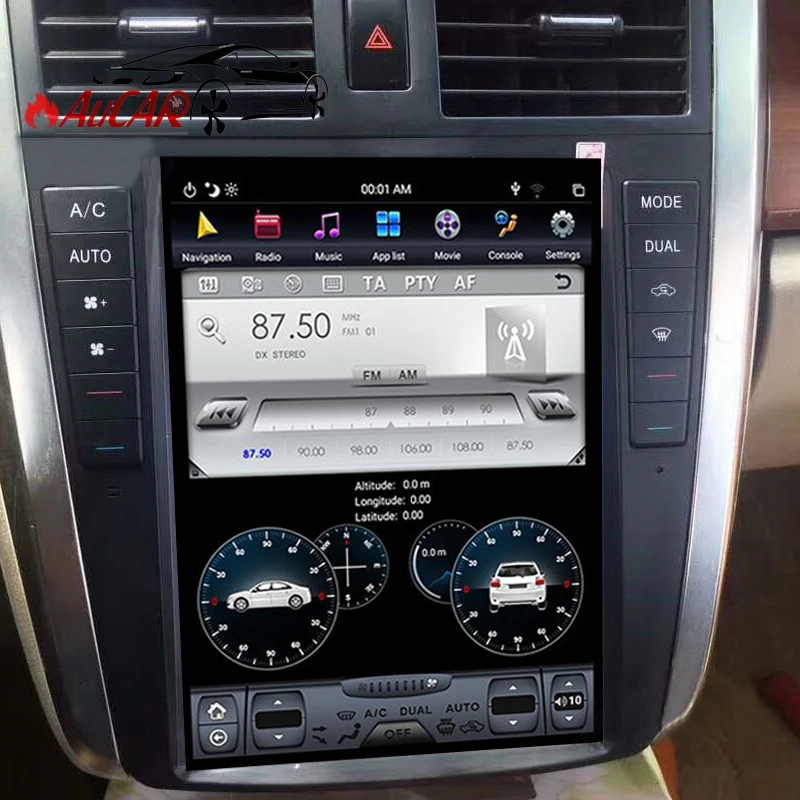 AuCar 10.4 Android 9.0 GPS Navigation Auto Multimedia DVD Player Car Video Radio Stereo Carplay For Nissan Teana J31 2003-2007