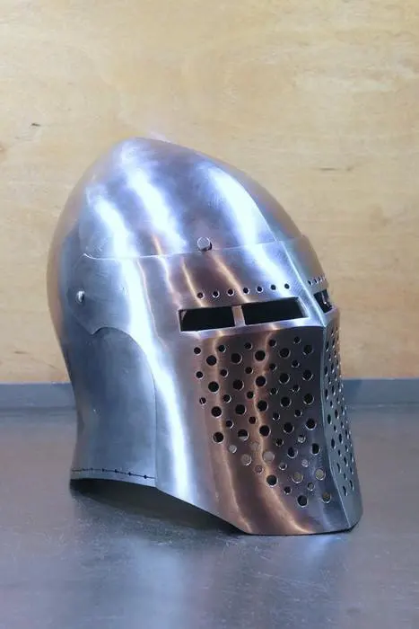 Mongolian Helmet Medieval Armor Helmet Buhurt Helmet with steel material silver color for bulk order