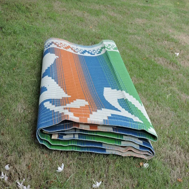 2022 Small Patio Outdoor Straw Tube Rugs Plastic Mat Roll And Carpets & Polypropylene Recycled Woven Plastic Rv Waterproof Floor