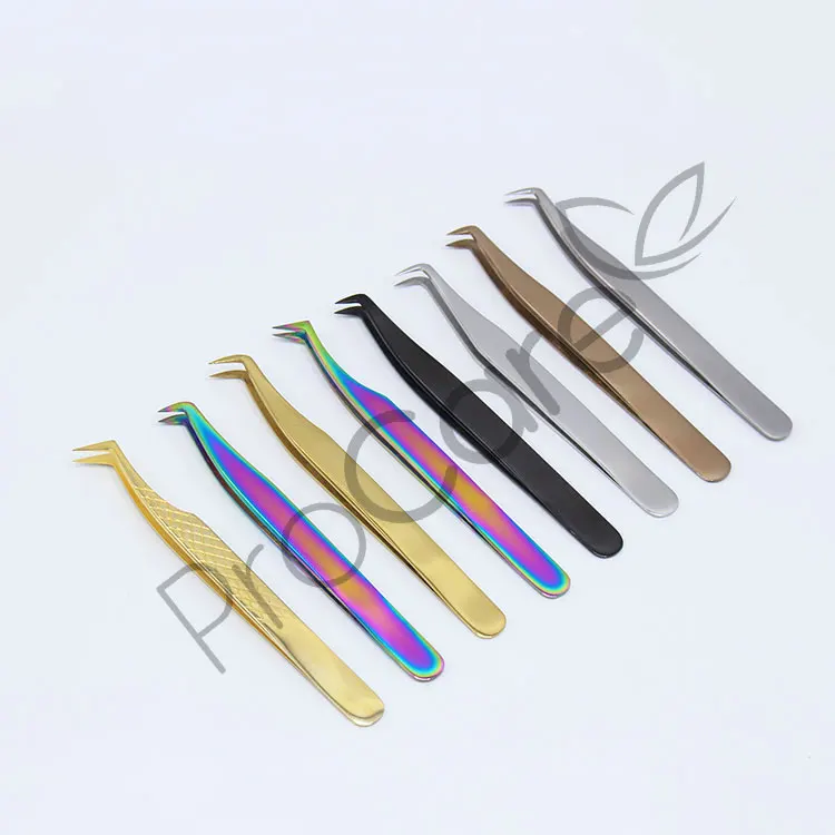  Профессиональный титановый пинцет/пинцет для бровей из нержавеющей стали