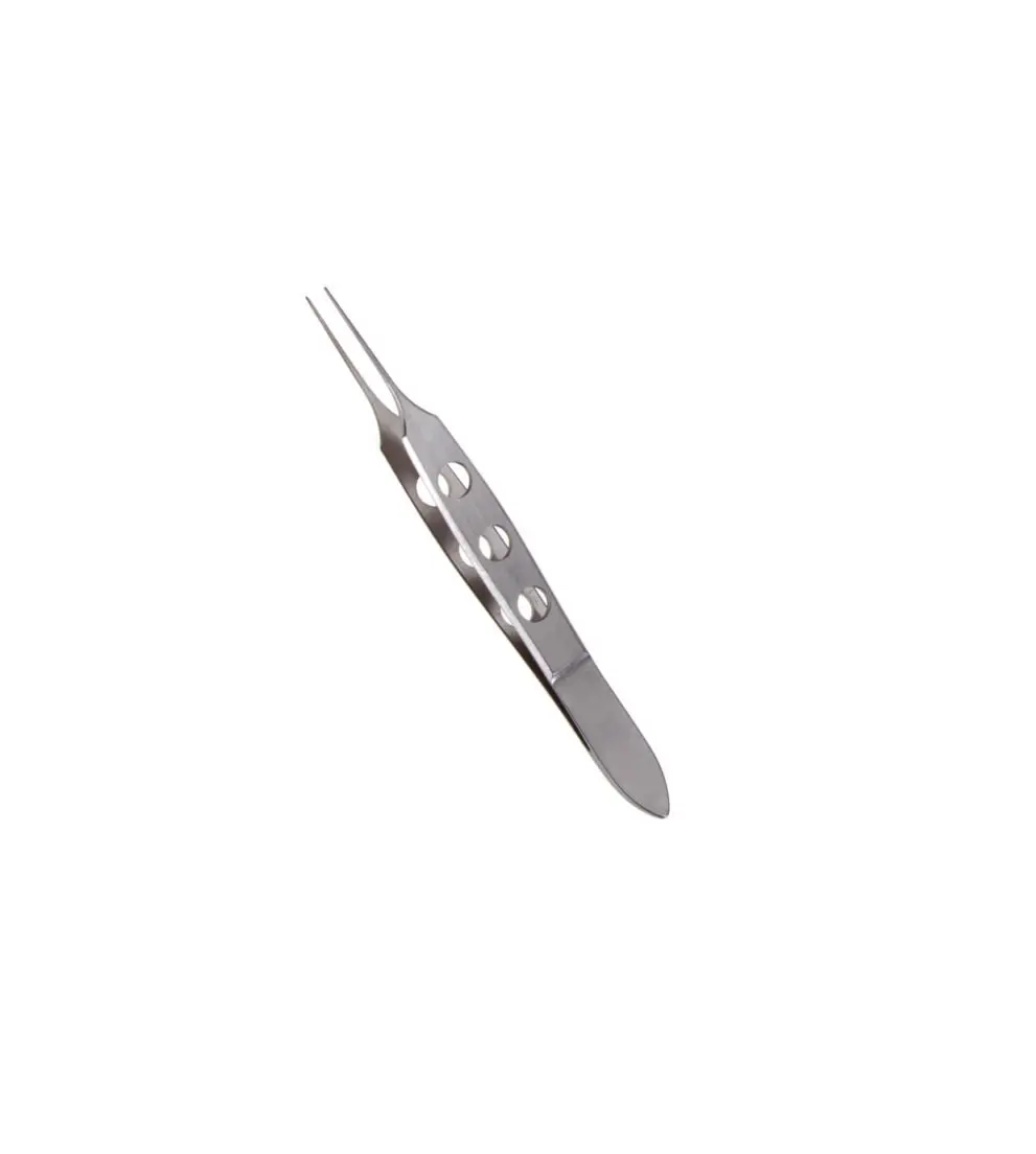 Medical Surgical Instruments Bishop Harmons Iris Forceps 0.4 mm 1x2 Teeth 9 cm Stainless Steel CE ISO