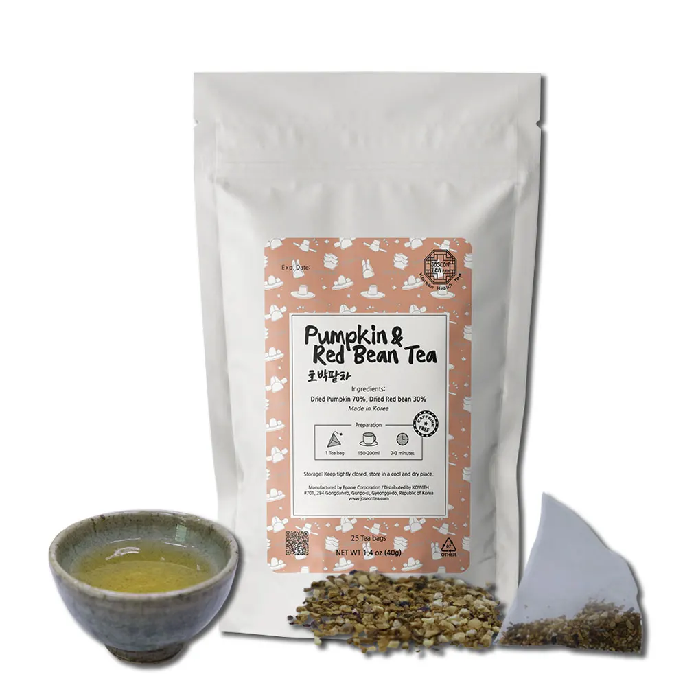Корейский чай для похудения, чай из тыквы и красных зерен в пирамидной треугольной форме, чайные пакетики, Сделано в Корее, хорошо для женщин
