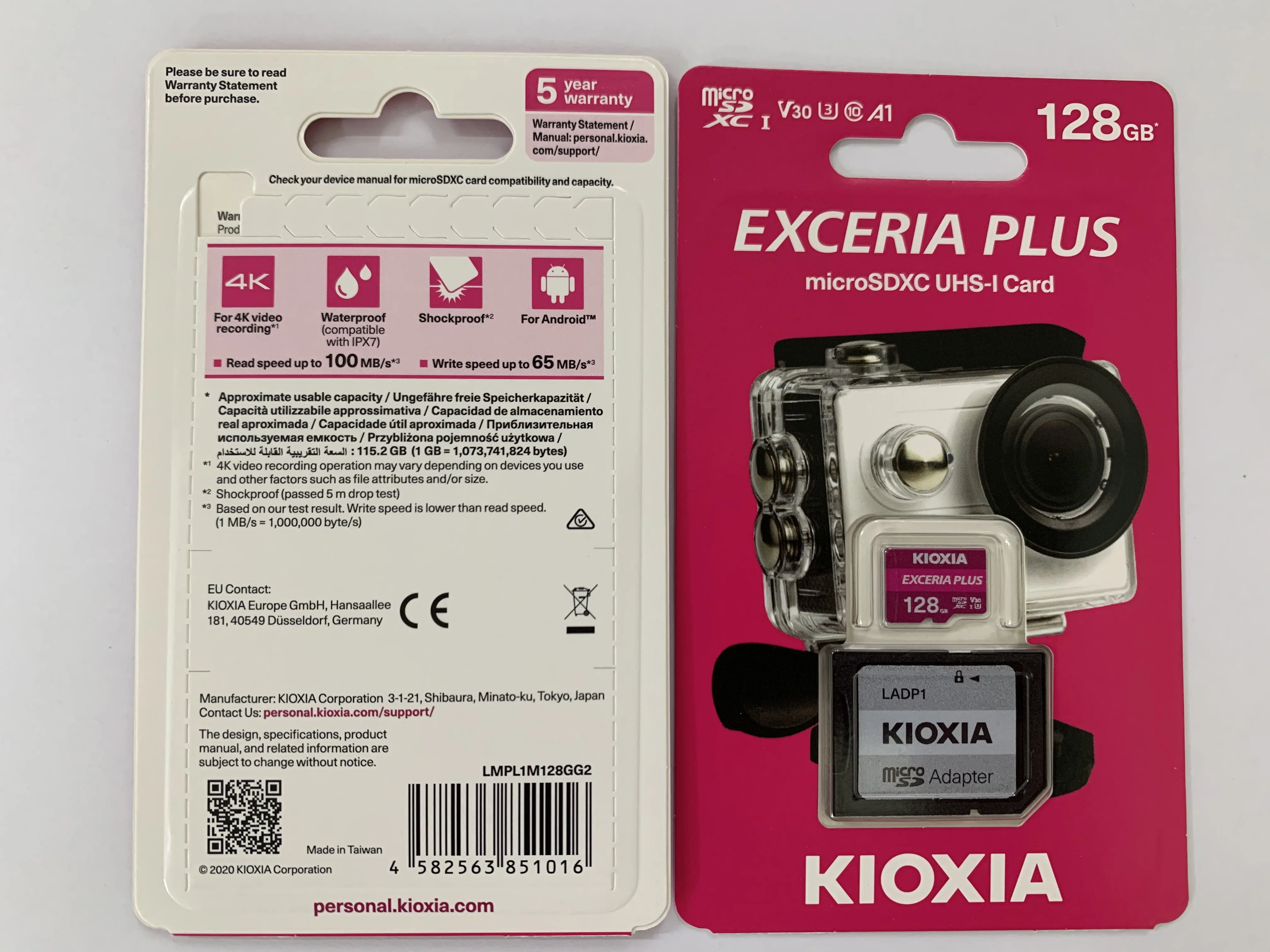 Kioxia TF card U3 V30 4K LMPL1M128GG2