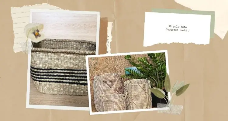 Woven Basket Sustainable Wholesales Seagrass Basket  BELLY BASKET WITH LID Home decor Handicraft in Vietnam