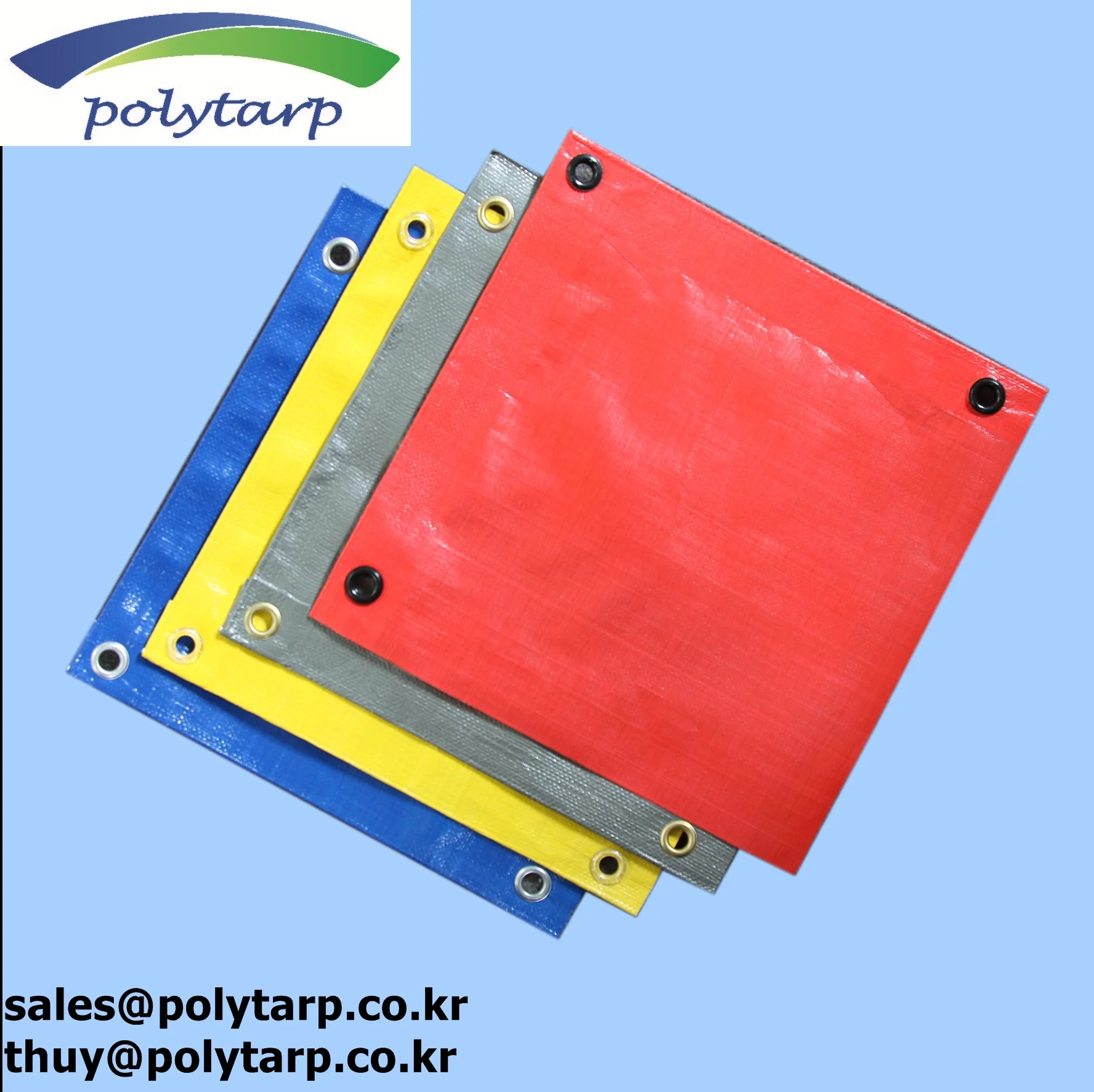 PE Tarpaulin - Ready made tarp made in Vietnam by Korean company - Competitive price PE Tarpaulin